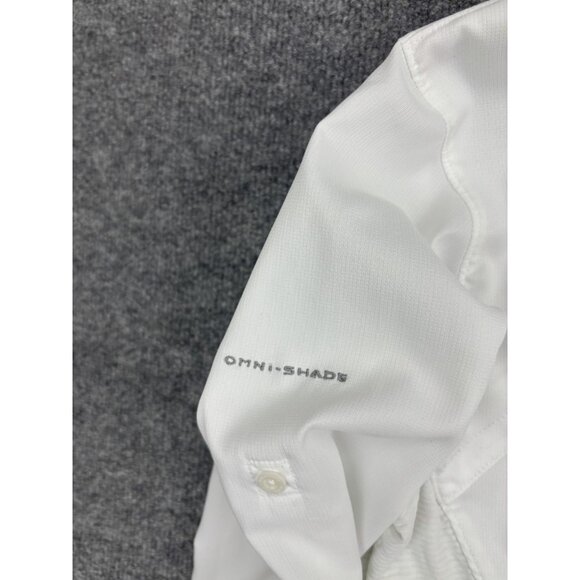 Columbia Titanium Shirt Womens Large White Omni Shade Long Sleeve Hiking Fishing - Picture 9 of 9